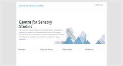 Desktop Screenshot of centreforsensorystudies.org