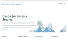 Tablet Screenshot of centreforsensorystudies.org